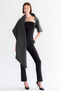 One shoulder shawl BLACK