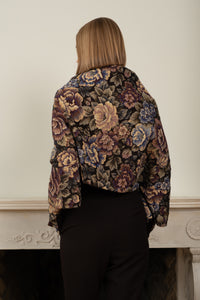 Palmina brocade floral shawl