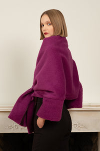 Palmina fluffy wool shawl