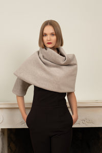 One shoulder wool shawl